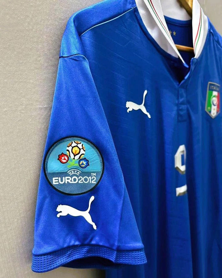 Italy 12/13 Home Retro Shirt - BALOTELLI #9 (+Patches)