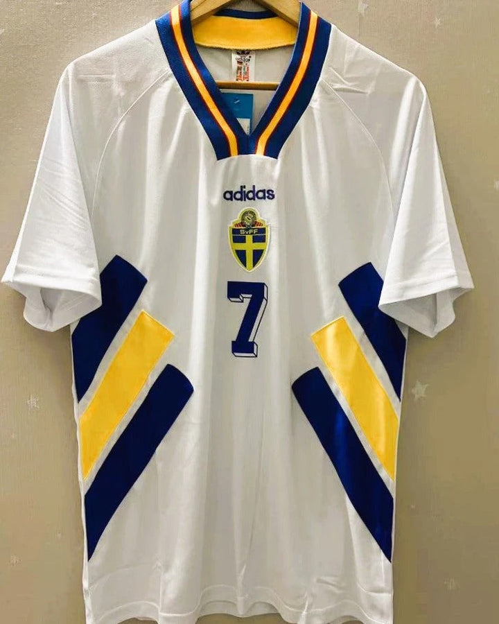 Sweden 94/95 Away Retro Shirt - LARSSON #7