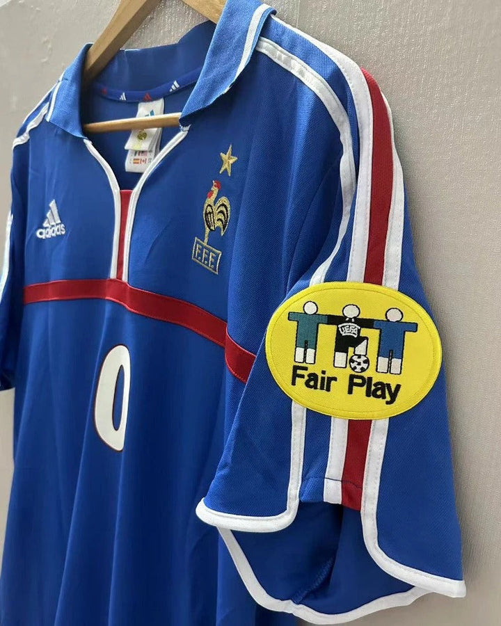 France 00/01 Home Retro Shirt - ZIDANE #10 (+Patches)