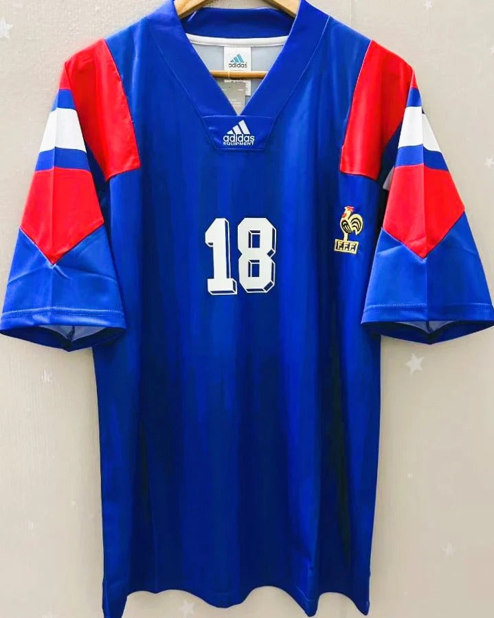 France 92/93 Home Retro Shirt - CANTONA #18