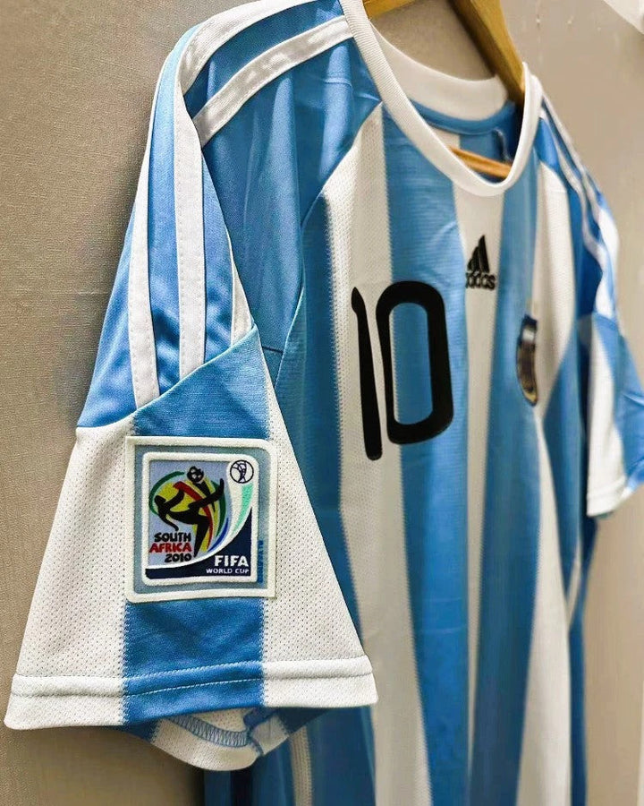 Argentina 10/11 Home Retro Shirt - MESSI #10 (+Patches)