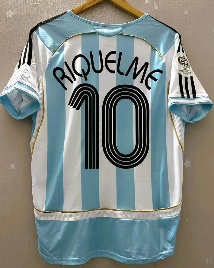 Argentina 06/07 Home Retro Shirt - RIQUELME #10 (+Patches)