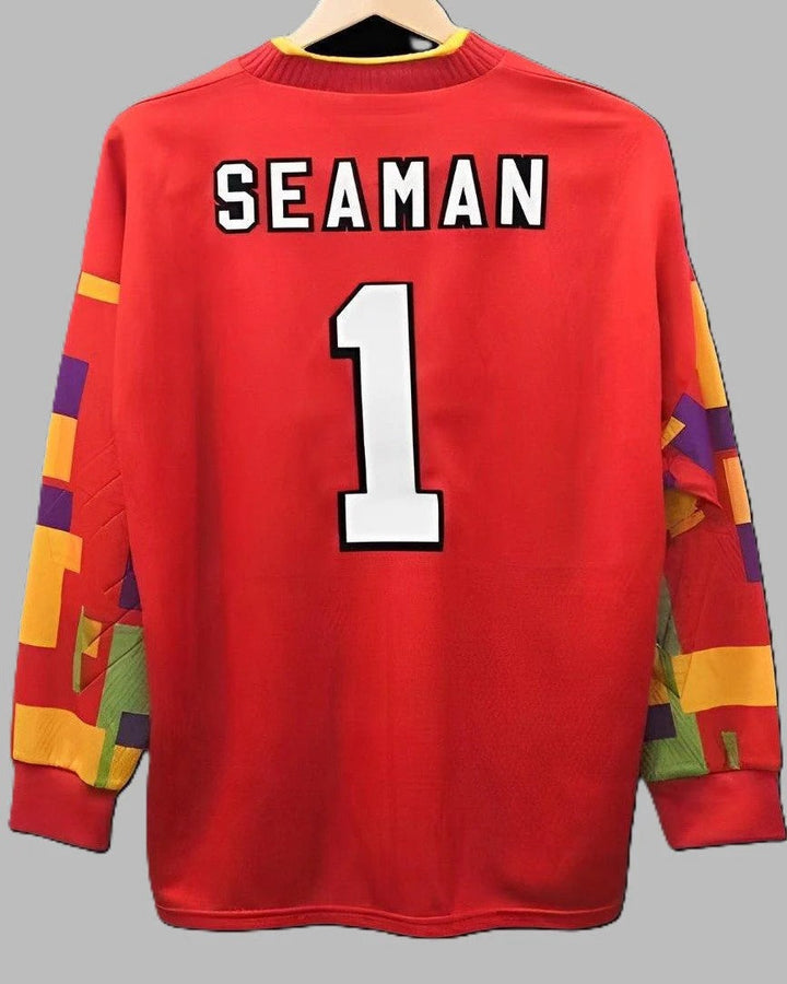 England 96/97 Goalkepper Away Retro Shirt - SEAMAN #1 - Long Sleeve