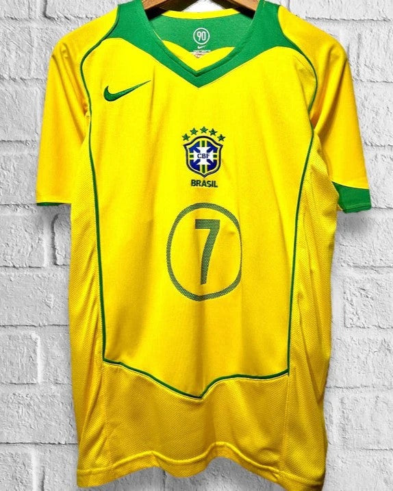 Brazil 04/05 Home Retro Shirt - ADRIANO #7