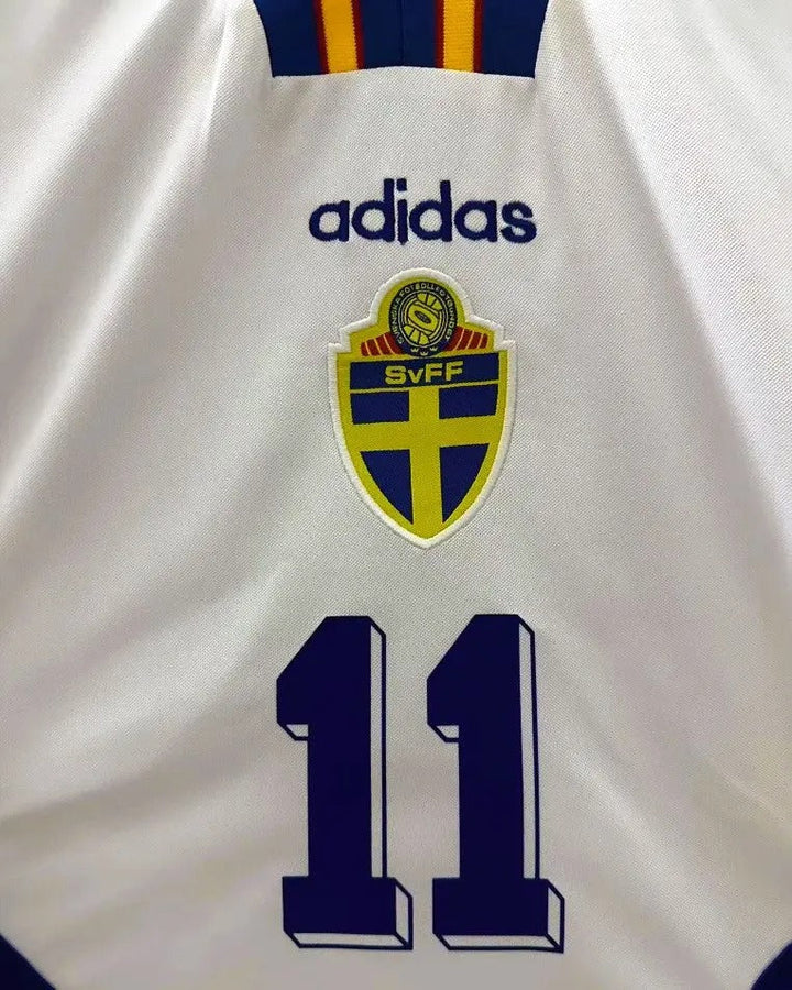 Sweden 94/95 Away Retro Shirt - BROLIN #11