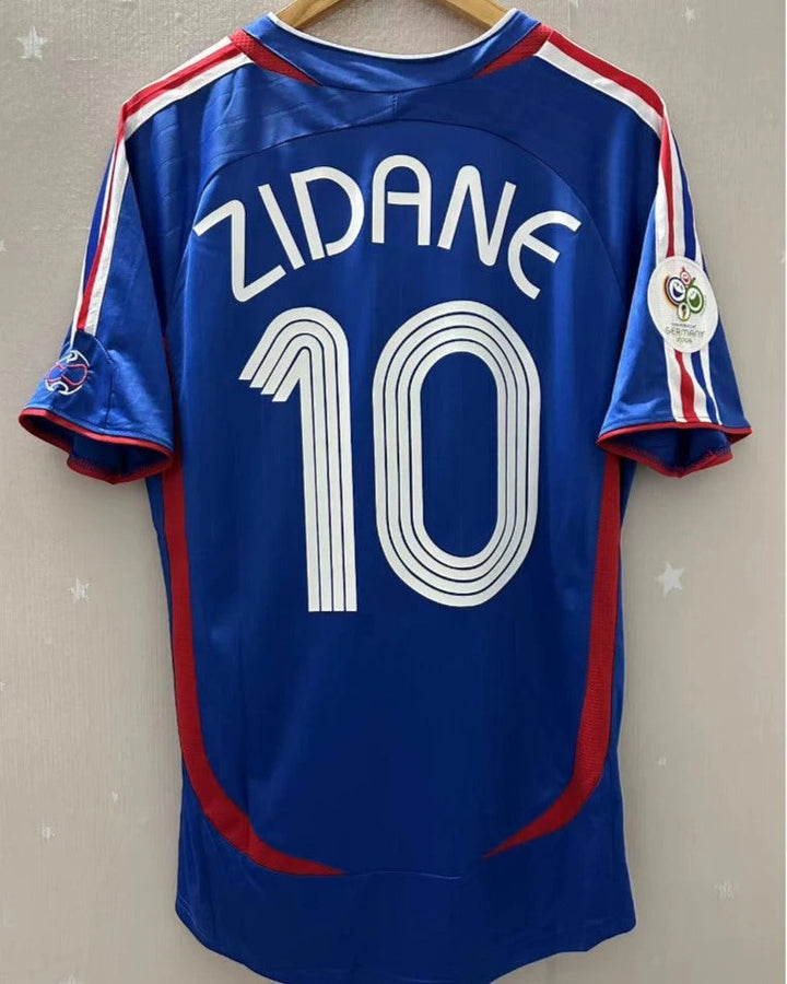 France 06/07 Home Retro Shirt - ZIDANE #10 (+Patches)