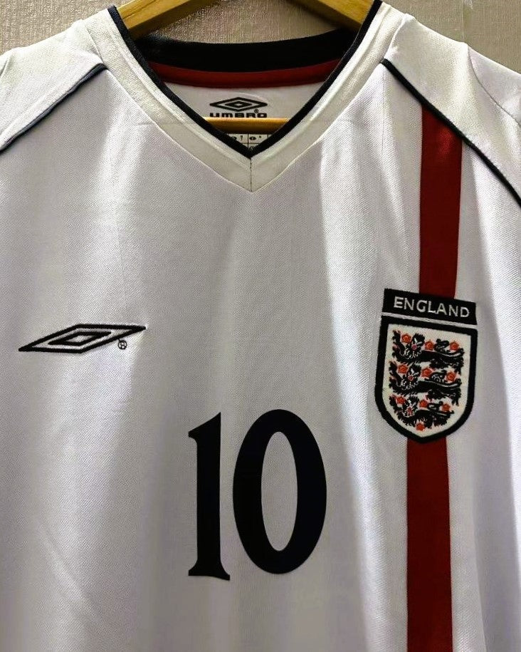 England 02/03 Home Retro Shirt - OWEN #10 (+Patches)