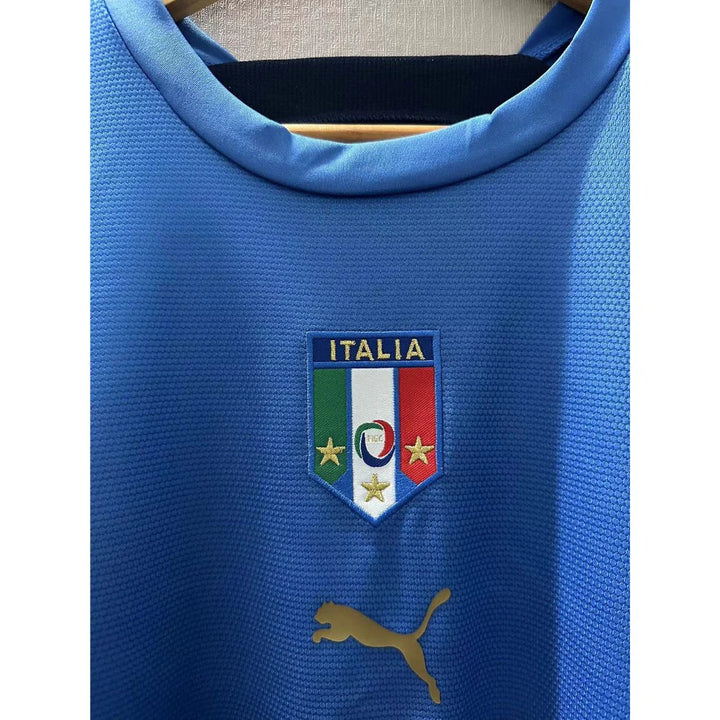 Italy 06/07 Home Retro Shirt - CANNAVARO #5 (+Patches)