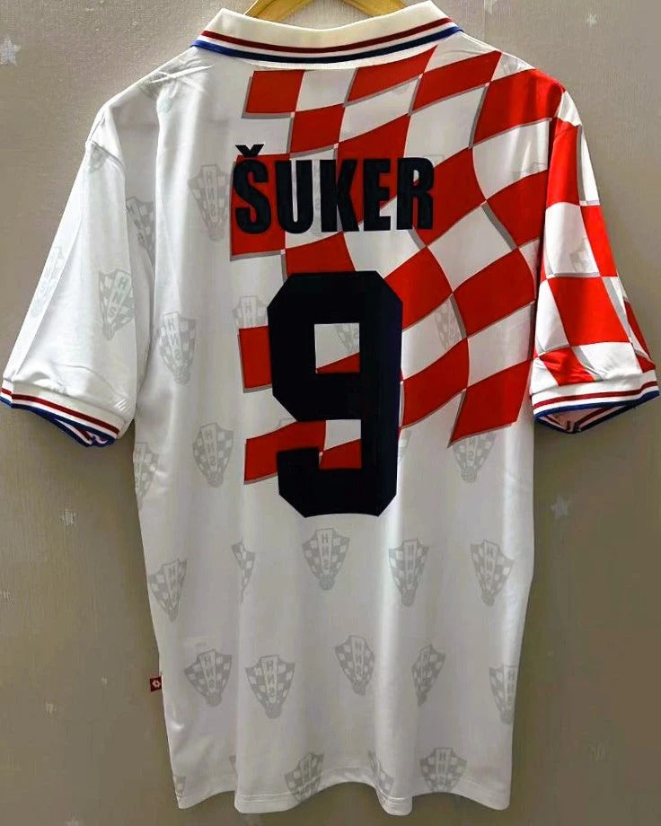 Croatia 98/99 Home Retro Shirt - SUKER #9