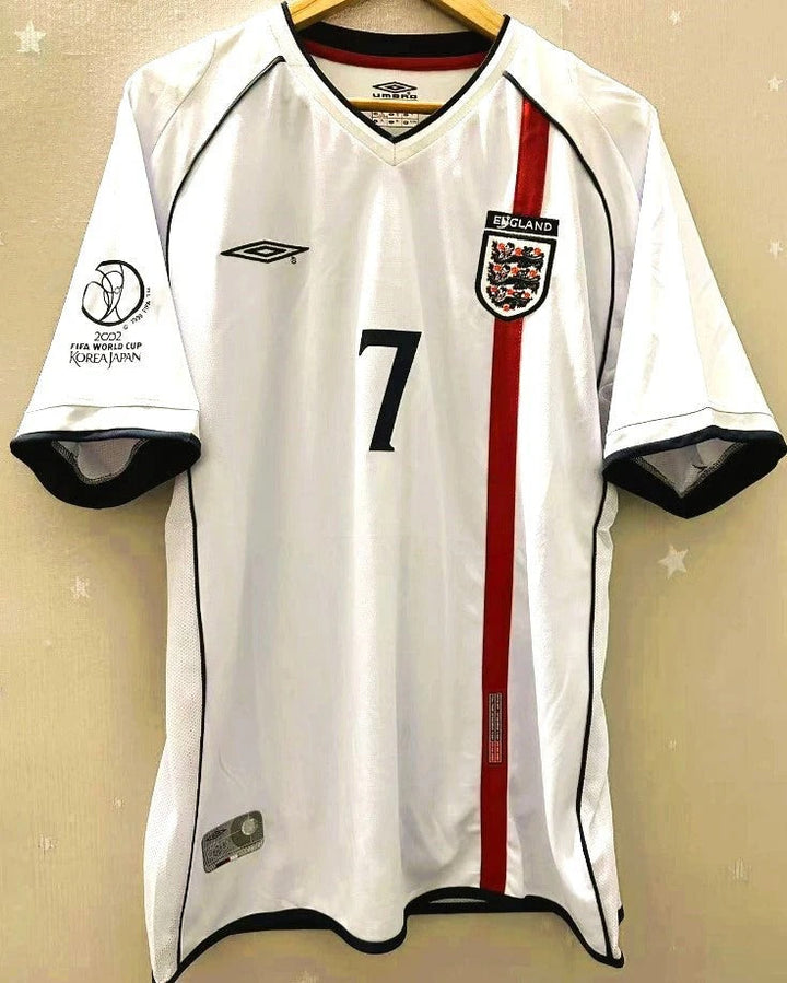 England 02/03 Home Retro Shirt - BECKHAM #7 (+Patches)
