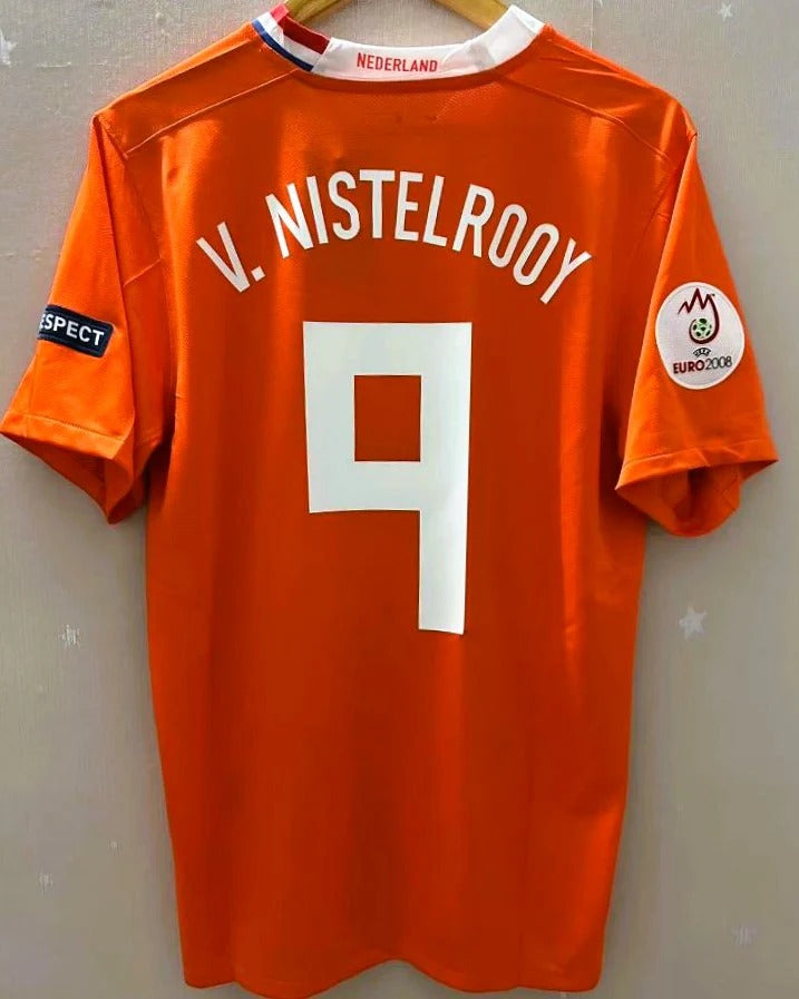 Netherlands 08/09 Home Retro Shirt - VAN NISTELROOY #9 (+Patches)