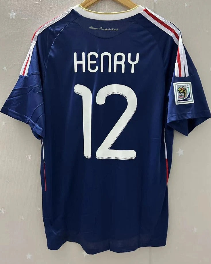 France 10/11 Home Retro Shirt - HENRY #12 (+Patches)