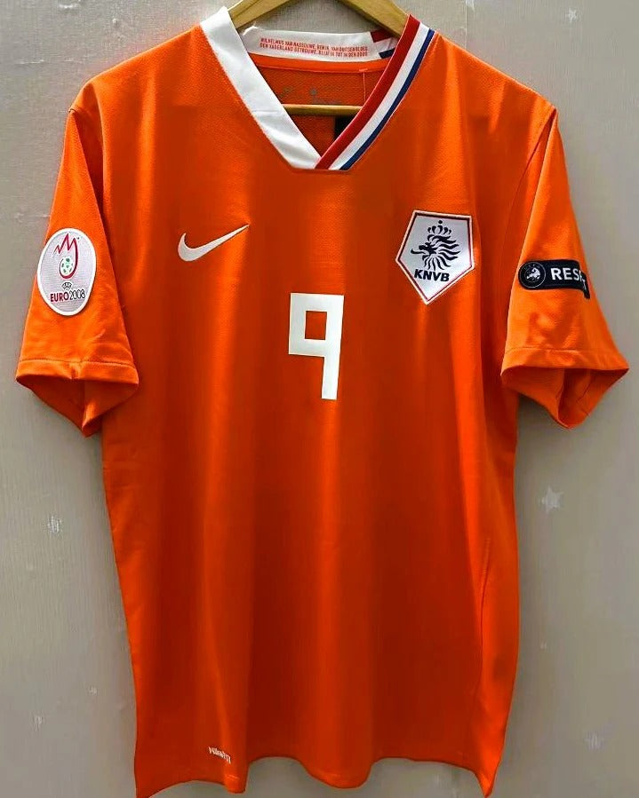 Netherlands 08/09 Home Retro Shirt - VAN NISTELROOY #9 (+Patches)