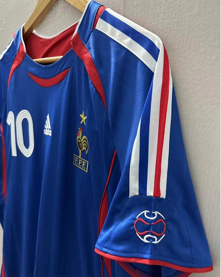 France 06/07 Home Retro Shirt - ZIDANE #10 (+Patches)