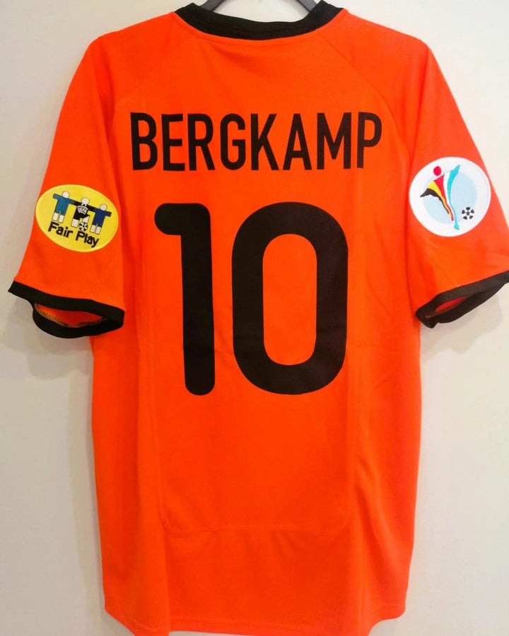 Netherlands 00/01 Home Retro Shirt - BERGKAMP #10 (+Patches)