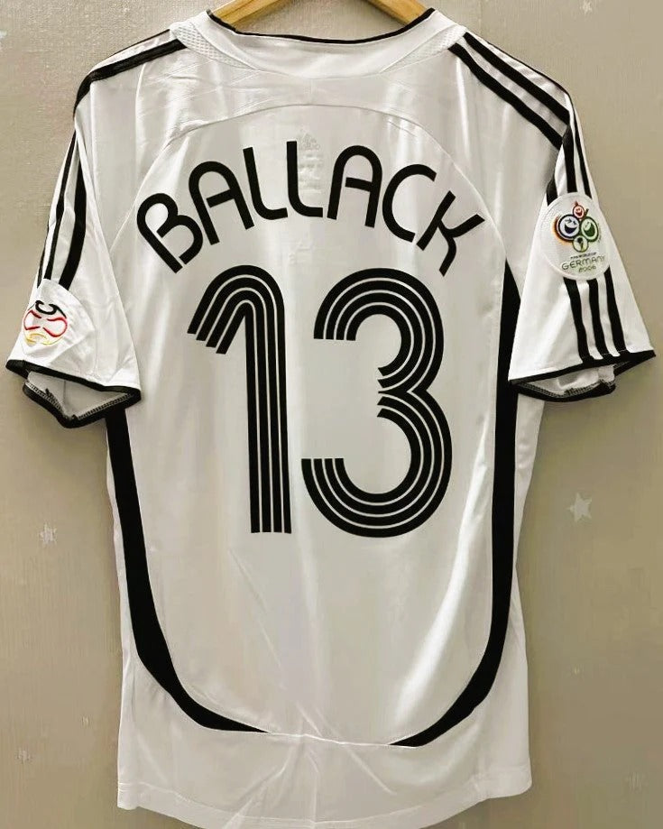 Germany 06/07 Home Retro Shirt - BALLACK #10 (+Patches)