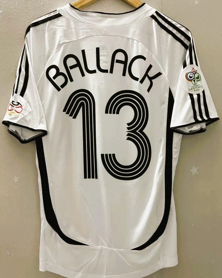 Germany 06/07 Home Retro Shirt - BALLACK #10 (+Patches)