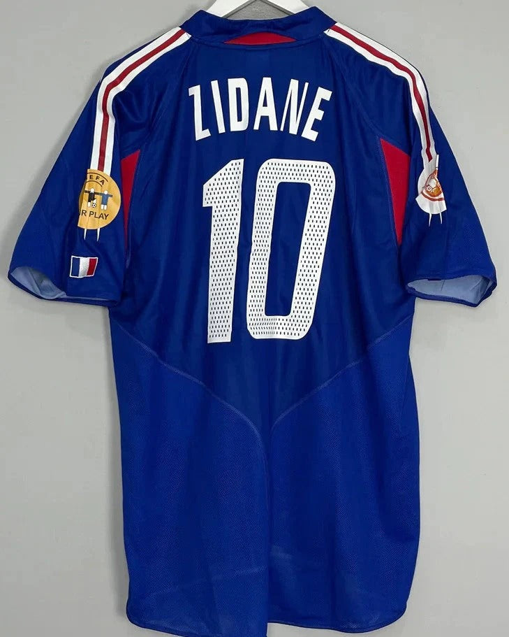 France 04/05 Home Retro Shirt - ZIDANE #10 (+Patches)