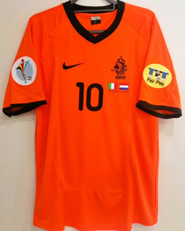 Netherlands 00/01 Home Retro Shirt - BERGKAMP #10 (+Patches)