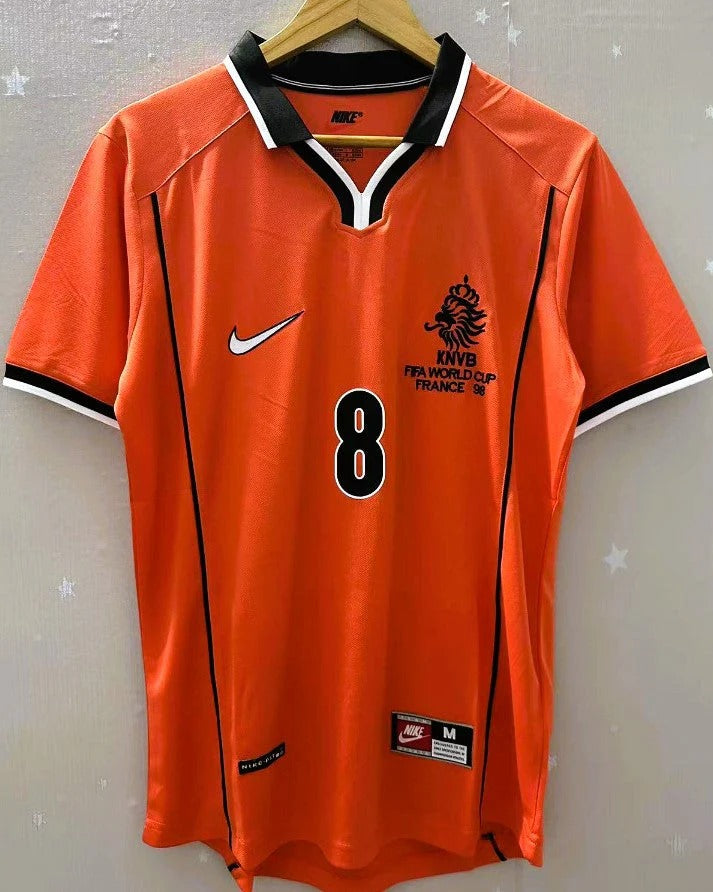 Netherlands 98/99 Home Retro Shirt - BERGKAMP #8