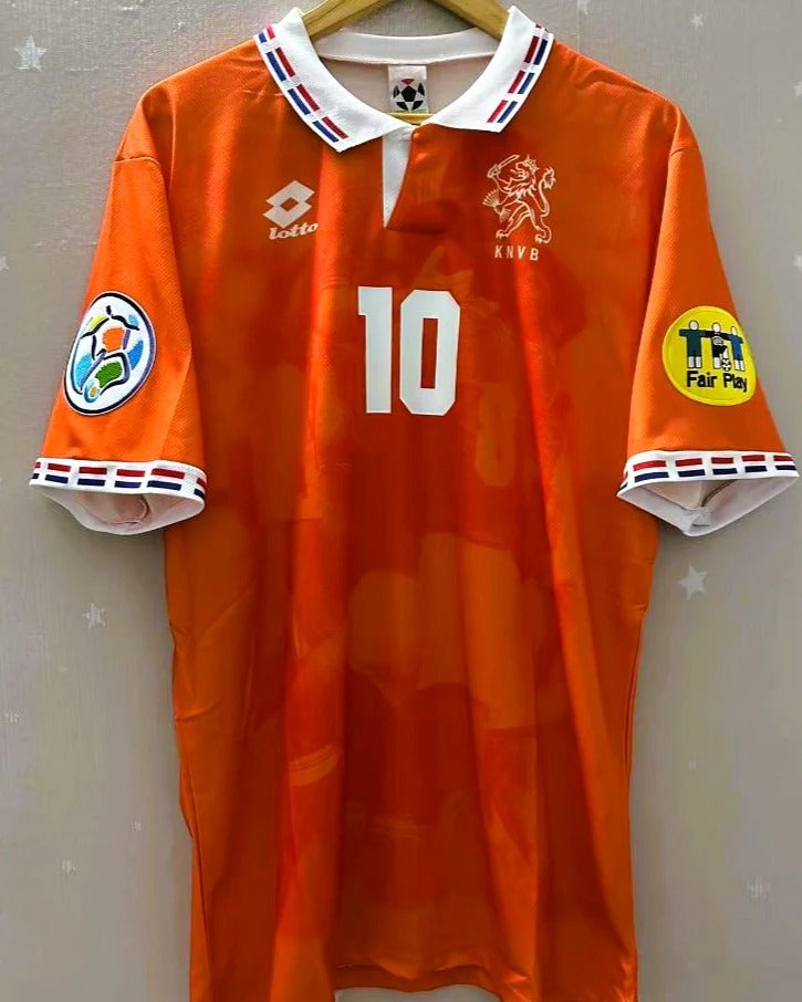 Netherlands 96/97 Home Retro Shirt - BERGKAMP #10 (+Patches)