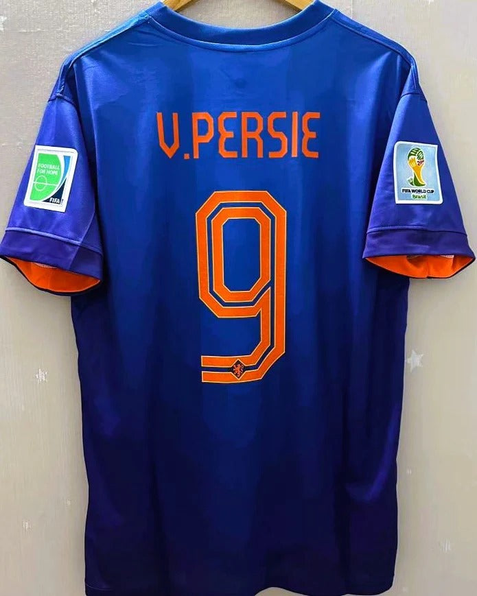 Netherlands 14/15 Away Retro Shirt - VAN PERSIE #9 (+Patches)