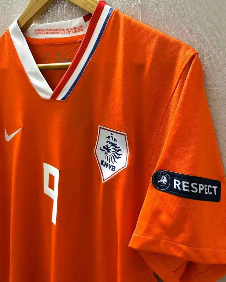 Netherlands 08/09 Home Retro Shirt - VAN NISTELROOY #9 (+Patches)