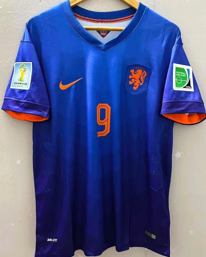 Netherlands 14/15 Away Retro Shirt - VAN PERSIE #9 (+Patches)