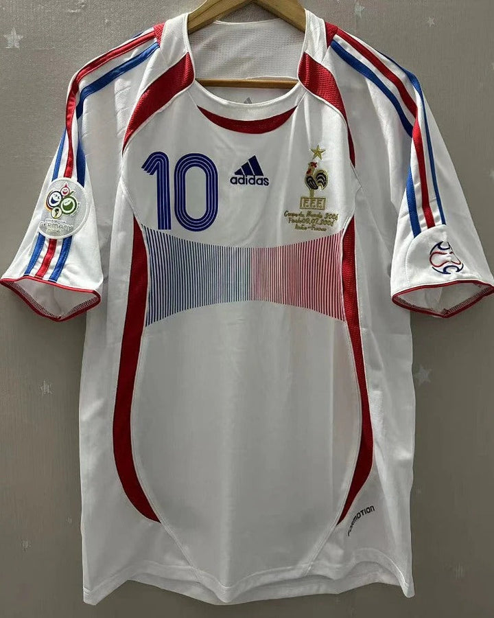 France 06/07 Home Retro Shirt - ZIDANE #10 (+Patches)