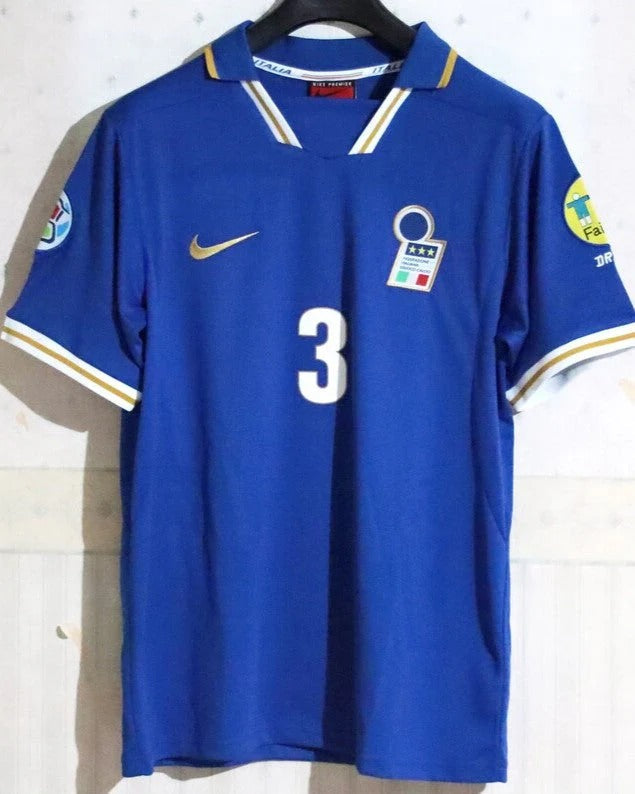 Italy 96/97 Home Retro Shirt - MALDINI #3 (+Patches)