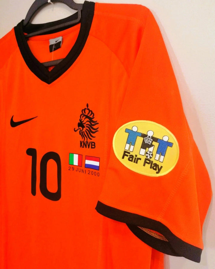 Netherlands 00/01 Home Retro Shirt - BERGKAMP #10 (+Patches)