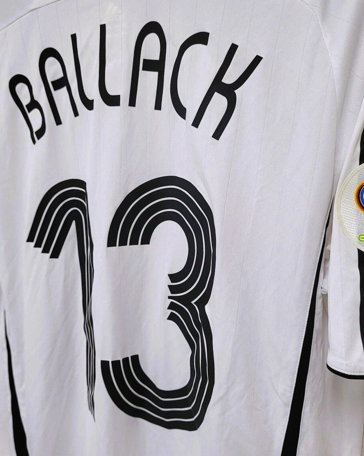 Germany 06/07 Home Retro Shirt - BALLACK #10 (+Patches)