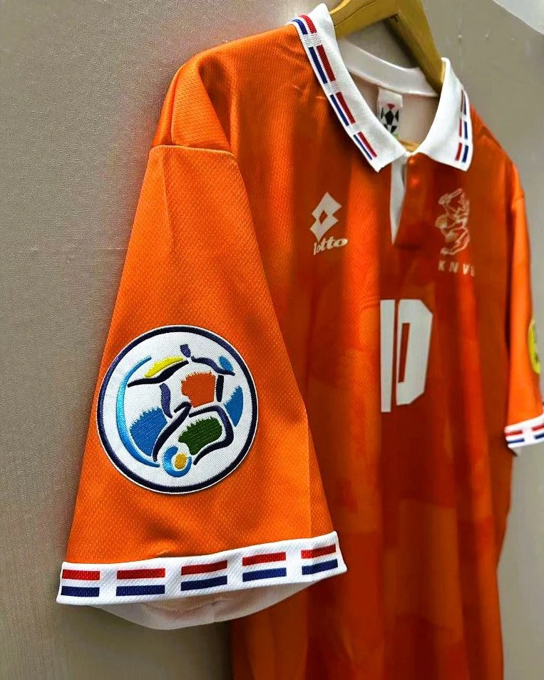 Netherlands 96/97 Home Retro Shirt - BERGKAMP #10 (+Patches)