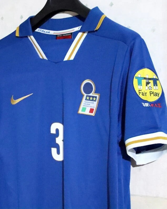 Italy 96/97 Home Retro Shirt - MALDINI #3 (+Patches)