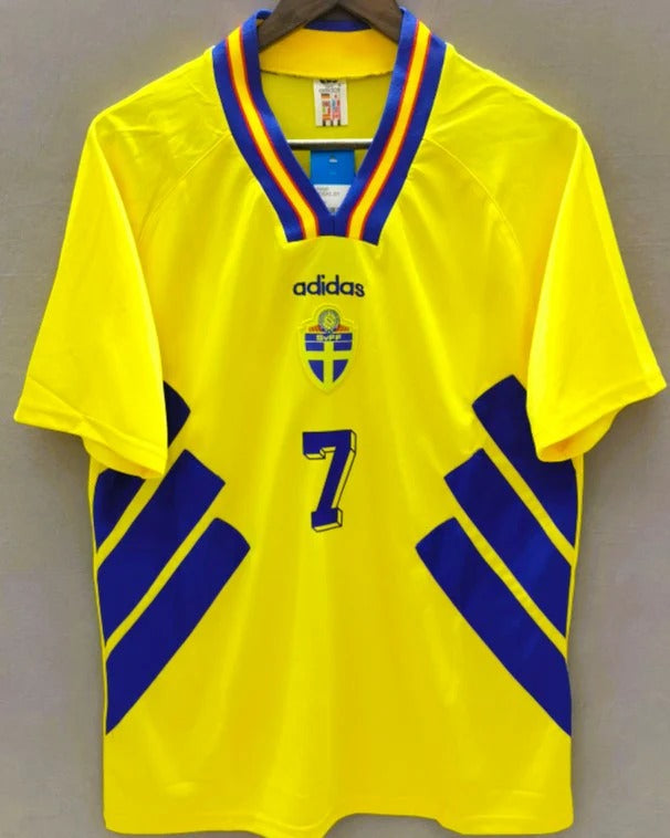 Sweden 94/95 Home Retro Shirt - LARSSON #7