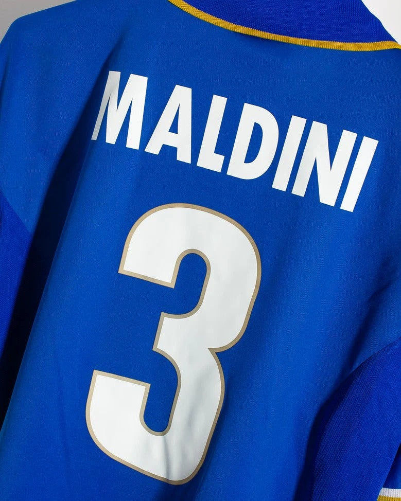 Italy 96/97 Home Retro Shirt - MALDINI #3 (+Patches)