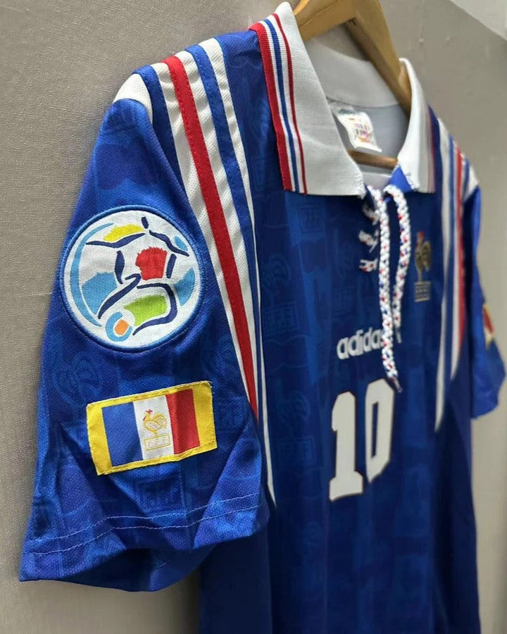 France 96/97 Home Retro Shirt - ZIDANE #10 (+Patches)
