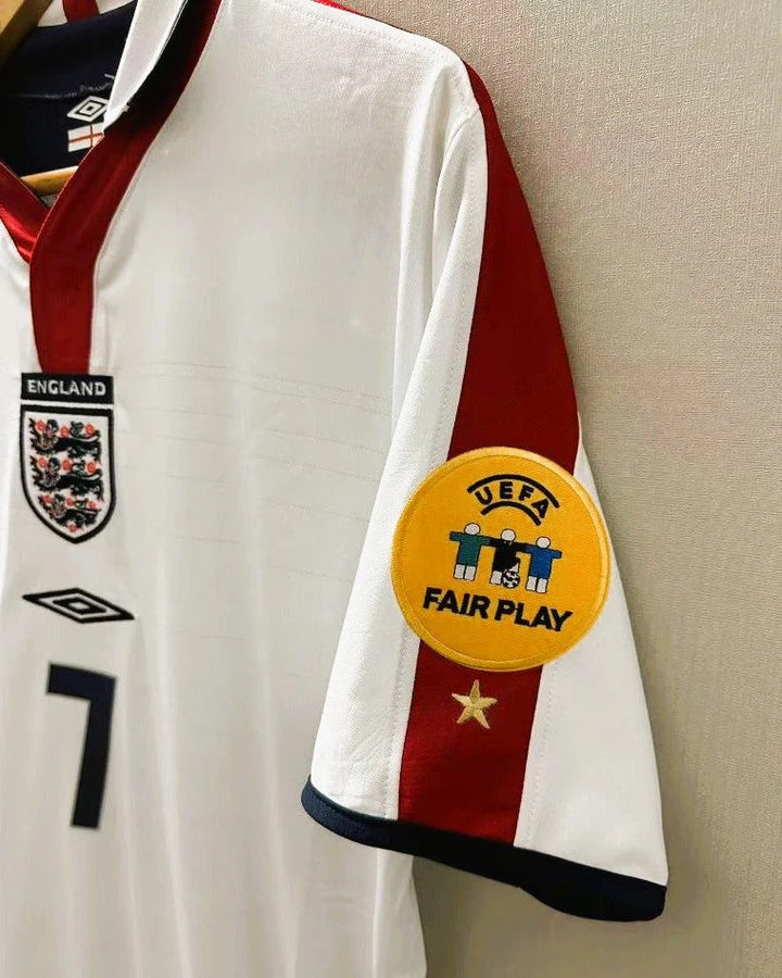 England 04/05 Home Retro Shirt - BECKHAM #7 (+Patches)