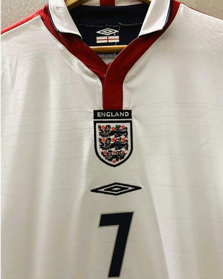 England 04/05 Home Retro Shirt - BECKHAM #7 (+Patches)
