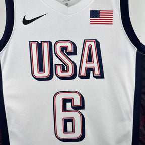 USA basketball Olympics 2024 Jersey - White